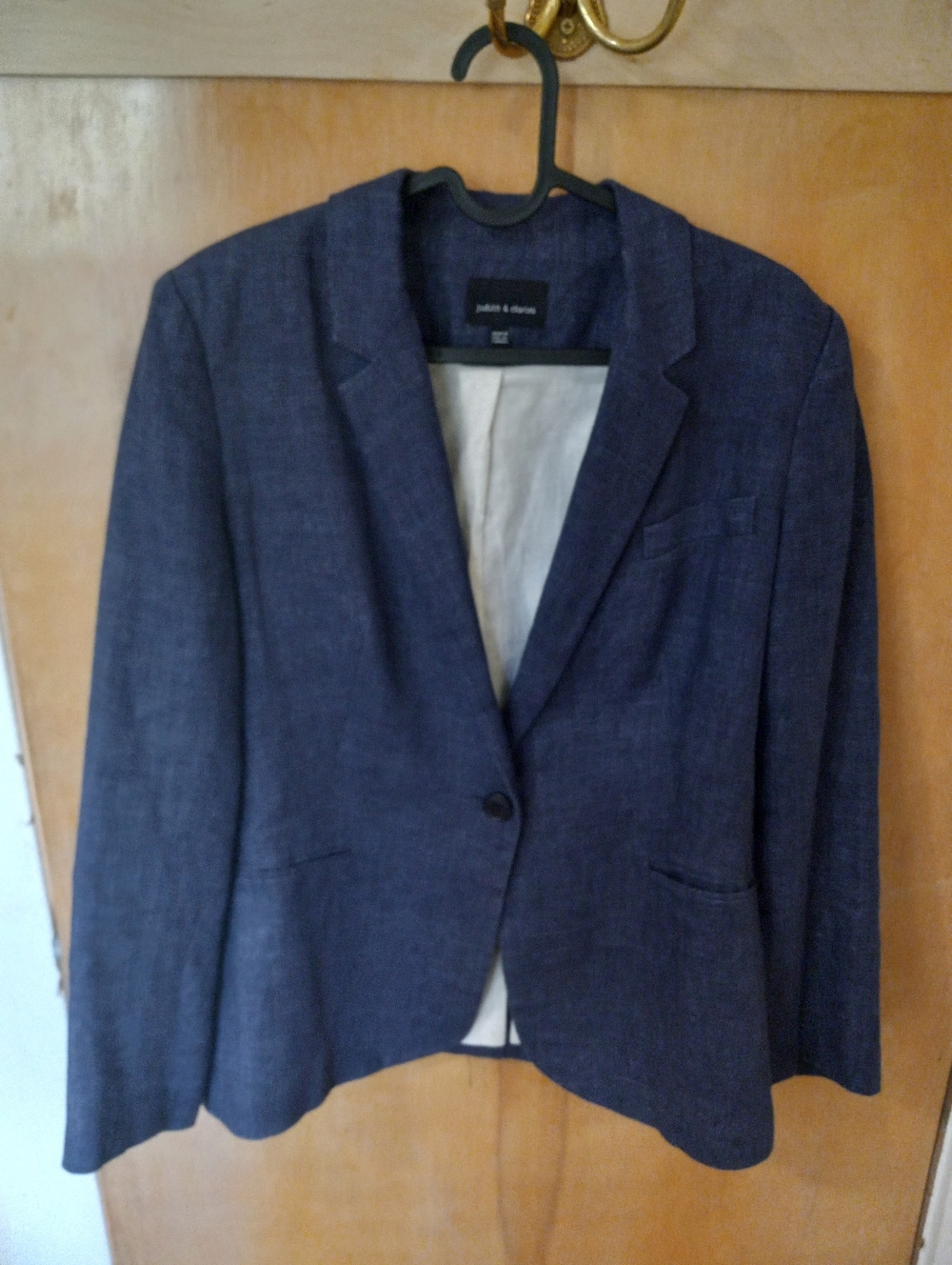 Judith & Charles Navy Linen Women's 8 Blazer
